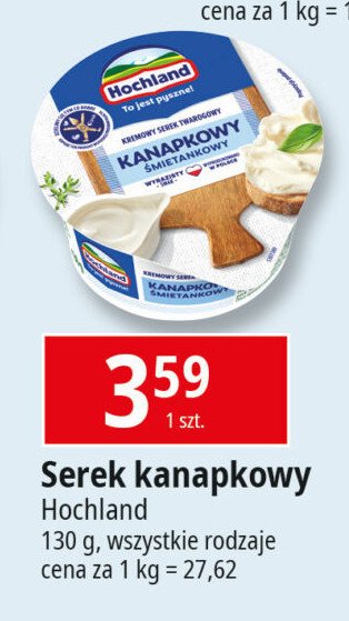 Serek śmietankowy Hochland kanapkowy promocja w Leclerc