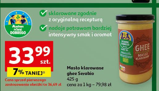 Masło klarowane Auchan pewni dobrego promocja w Auchan