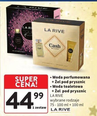 Zestaw LA RIVE - Woda perfumowana + Żel pod prysznic + Woda toaletowa + Żel pod prysznic promocja w Intermarche