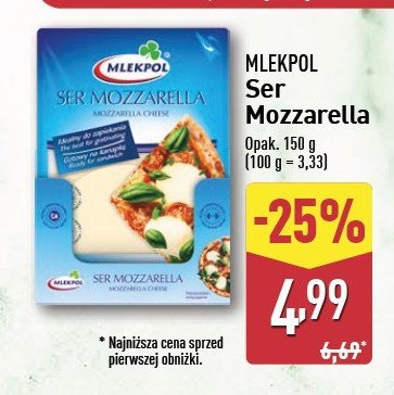 Ser mozzarella - plastry Mlekpol promocja