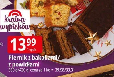 Piernik z bakaliami/z powidłami promocja w Leclerc