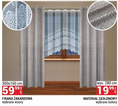 Firana zakardowa, wybrane wzory, 300x160 cm promocja w Merkury Market