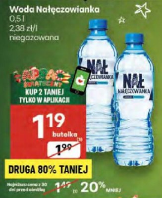 Woda Nałęczowianka niegazowana promocja w Delikatesy Centrum