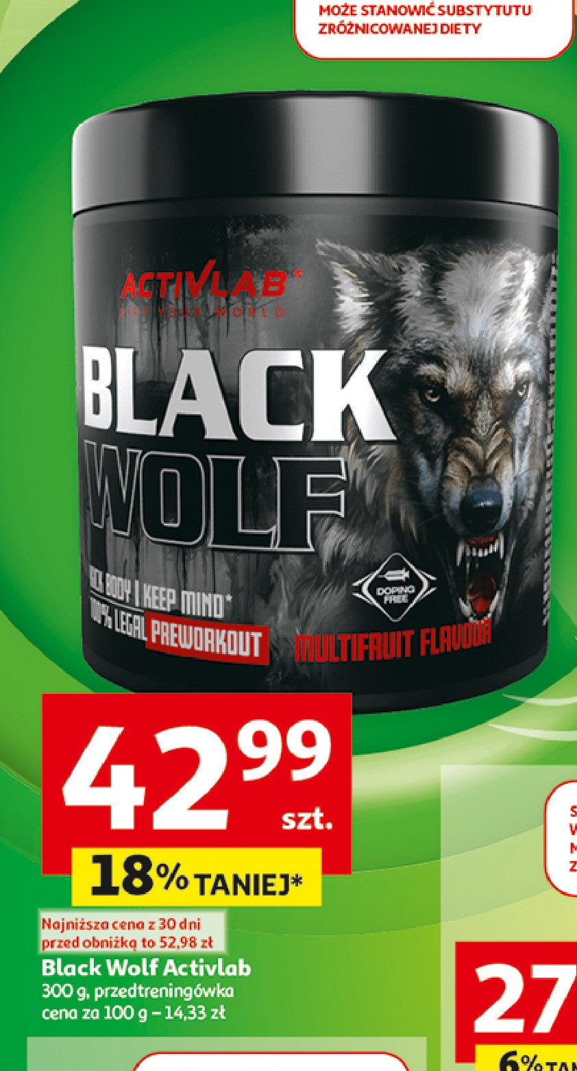 Przedtreningówka black wolf Activlab promocja