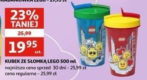 Kubek ze s艂omk膮 500 ml lego promocja