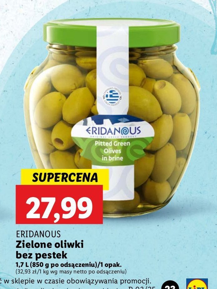 Oliwki zielone Eridanous promocja