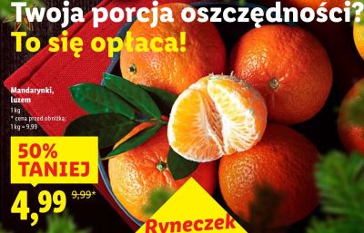 Mandarynki luzem promocja w Lidl