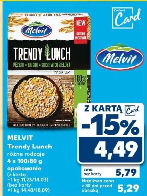Trendy Lunch różne rodzaje 4 x 100/80 g Melvit promocja w Kaufland