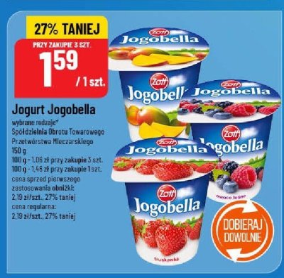 Jogurt Jogobella różne rodzaje Zott promocja w POLOmarket