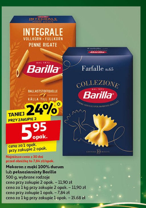 Makaron farfalle Barilla promocja w Auchan