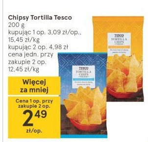 Chipsy tortilla serowe Tesco mw promocja