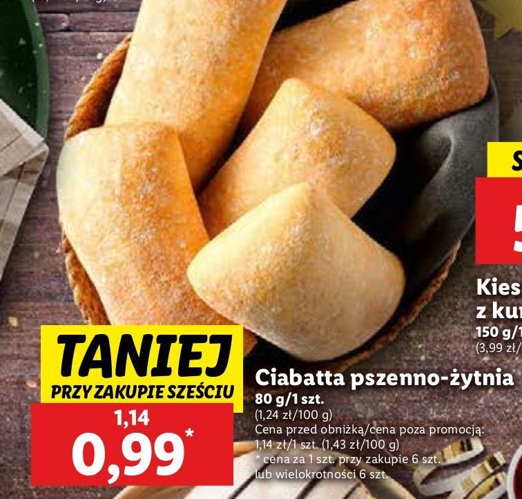 Ciabatta pszenno-żytnia promocja