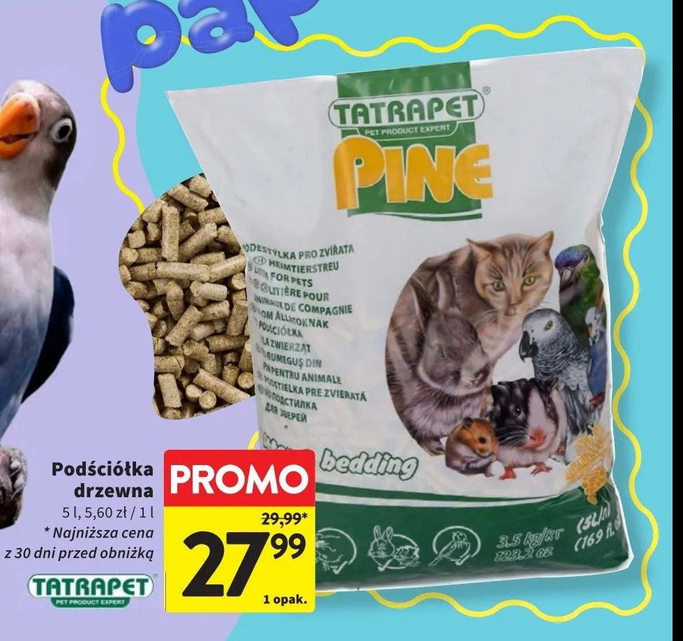 Podściółk drzewna Tatrapet promocja w Intermarche