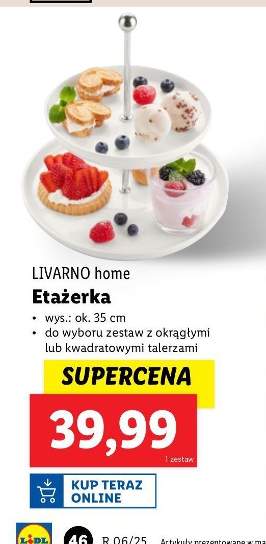 Etażerka 35 cm LIVARNO HOME promocja