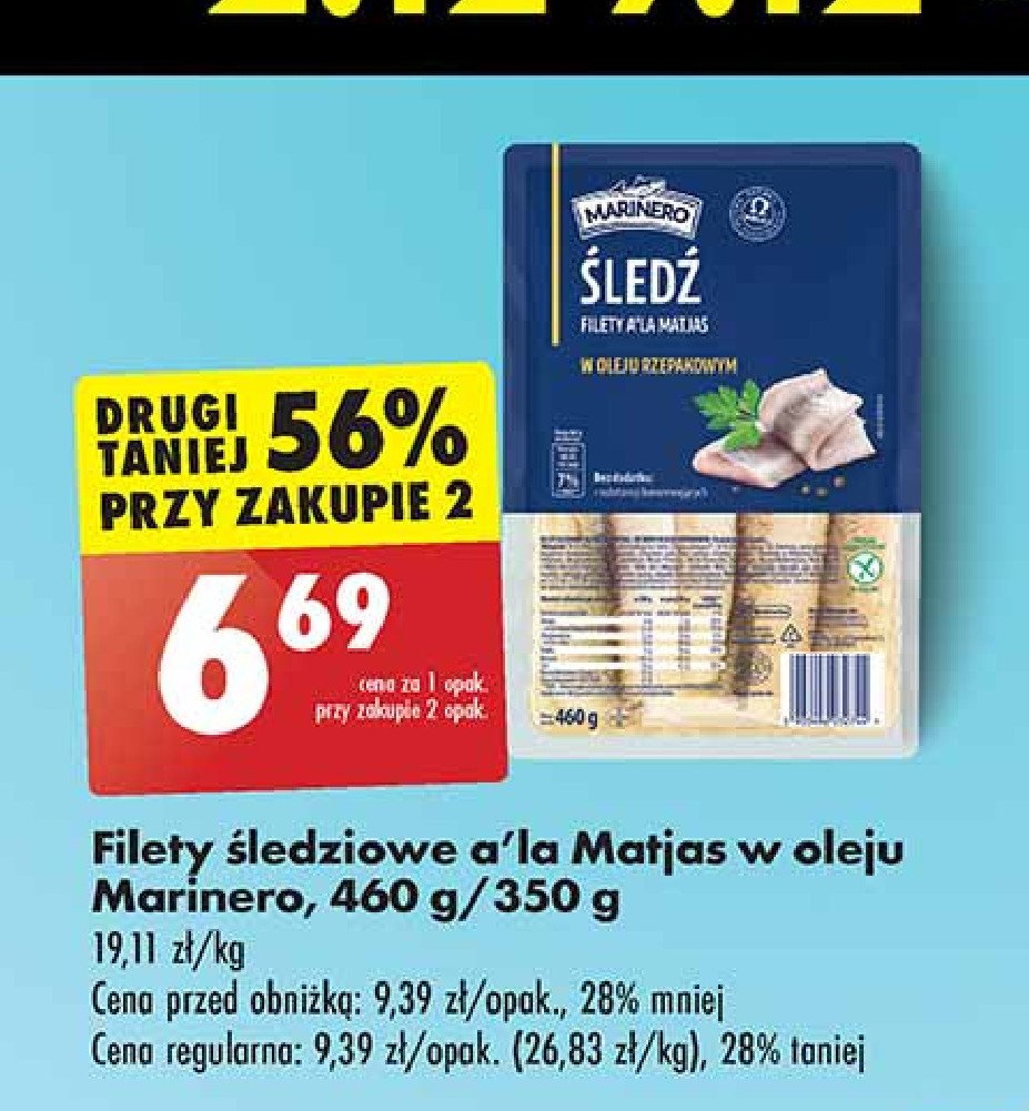 Filety śledziowe w oleju Marinero promocja