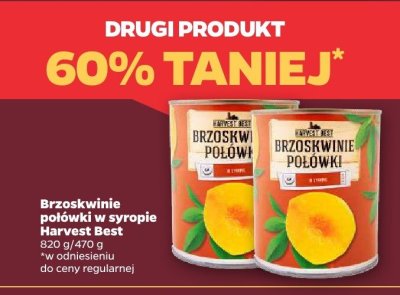 Brzoskwinie połówki w syropie Harvest Best promocja w Netto