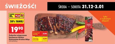Żeberka wieprzowe barbecue Wolno Gotowane promocja w Biedronka