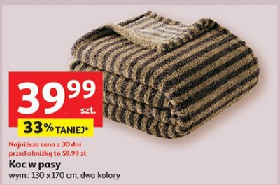 Koc w pasy promocja w Auchan