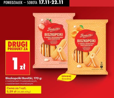 Biszkopciki o smaku truskawkowo-śmietankowym promocja w Biedronka