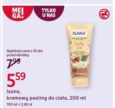 Kremowy peeling do ciała Isana 200 ml promocja w Rossmann