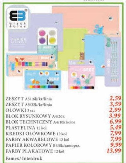 Zeszyt a5/32k kratka Black & blue promocja