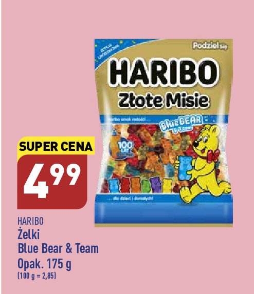 Żelki blue bear and team Haribo złote misie promocja