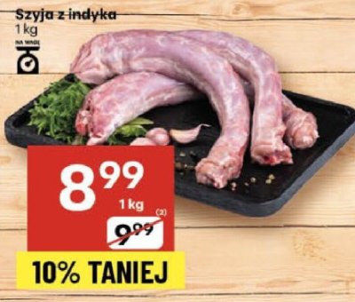Szyja z indyka 1 kg promocja w Delikatesy Centrum