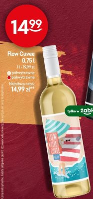 Wino Flow Cuvee półwytrawne białe 0,75l promocja w Żabka
