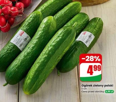 Ogórek zielony polski 1 szt. promocja w Dino