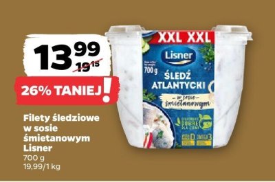 Filety śledziowe w sosie śmietanowym Lisner promocja w Netto