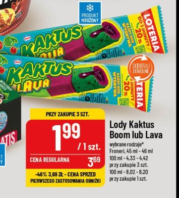 Lód lava jabłko-wiśnia Nestle kaktus promocja