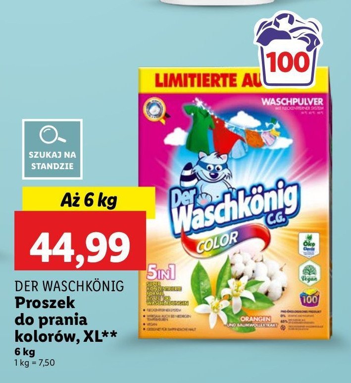 Proszek do prania color Der waschkonig promocja