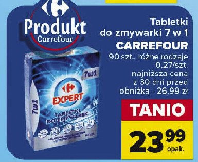 Tabletki do zmywarek 7w1 Carrefour expert promocja