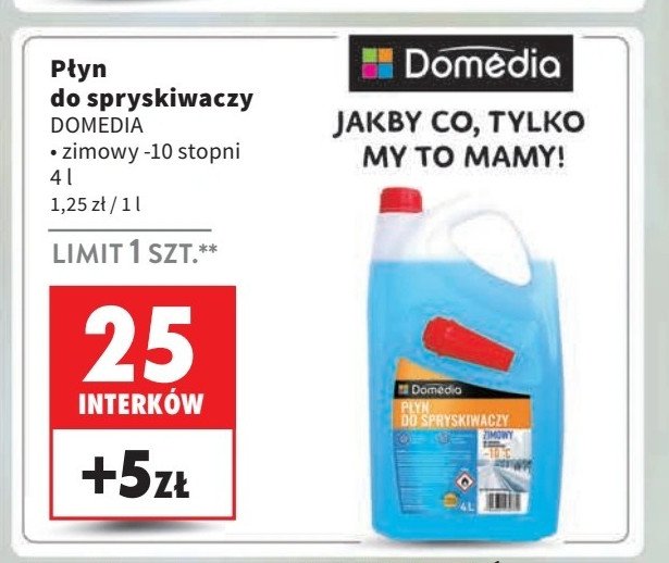 Płyn do spryskiwaczy zimowy DOMEDIA promocja