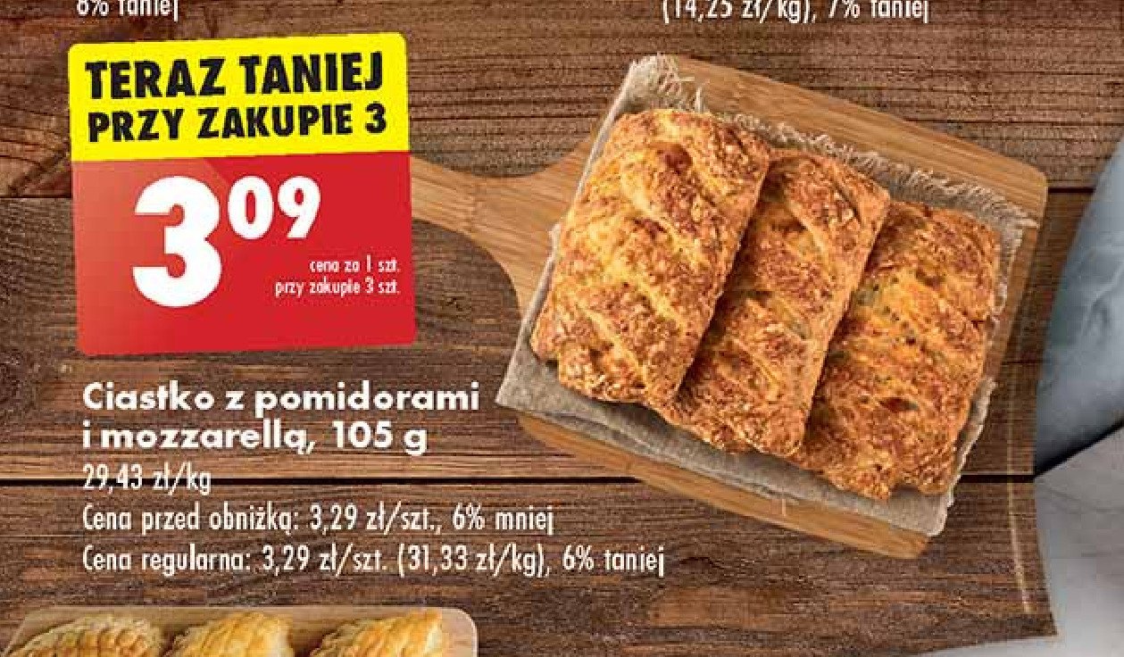 Ciastko z pomidorami i mozzarellą promocja