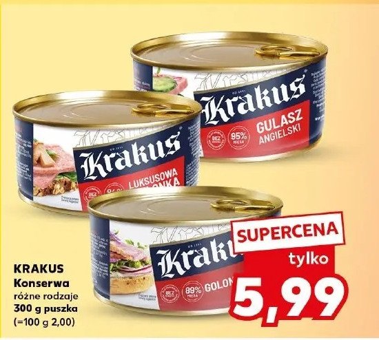 Mielonka luksusowa wieprzowa Krakus animex promocja