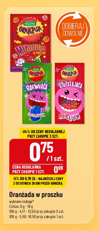 Oran偶ada w proszku barwi膮ca niebieska Hellena oran偶ada promocja