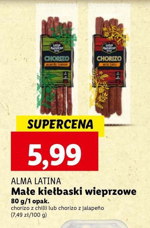 Chorizo z chilli Alma latina promocja