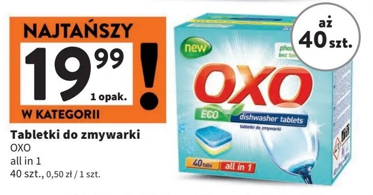 Tabletki do zmywarki OXO promocja