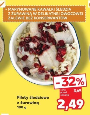 Filety śledziowe z żurawiną  promocja w Kaufland