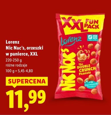 Orzeszki Lorenz Nic Nac's w panierce, XXL promocja w Lidl