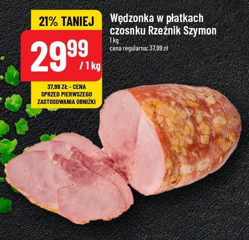 Wędzonka w płatkach czosnku Rzeźnik szymon poleca promocja w POLOmarket