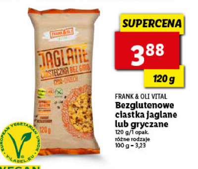 Ciasteczka gryczane bezglutenowe Frank&oli promocja