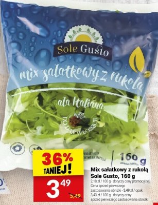 Mix sałatkowy z rukolą Sole Gusto, 160 g promocja w Twój Market