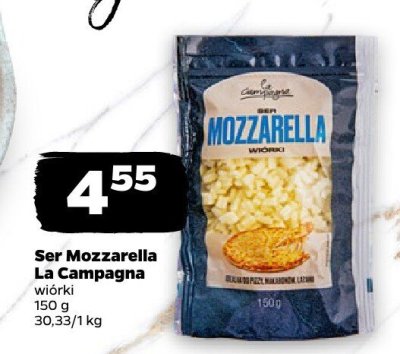 Ser Mozzarella wiórki 150 g promocja w Netto