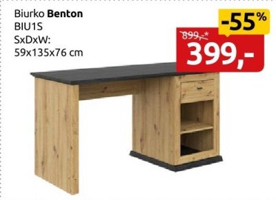 Biurko Benton BIU1S promocja w Black Red White