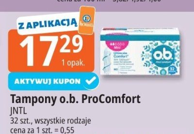 Tampony o.b. ProComfort promocja w Leclerc