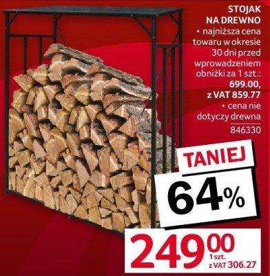 Stojak na drewno promocja w Selgros