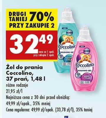 Żel do prania ultra care Coccolino promocja