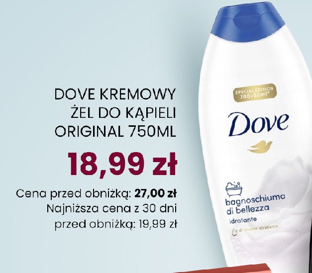 Żel do kąpieli original Dove promocja